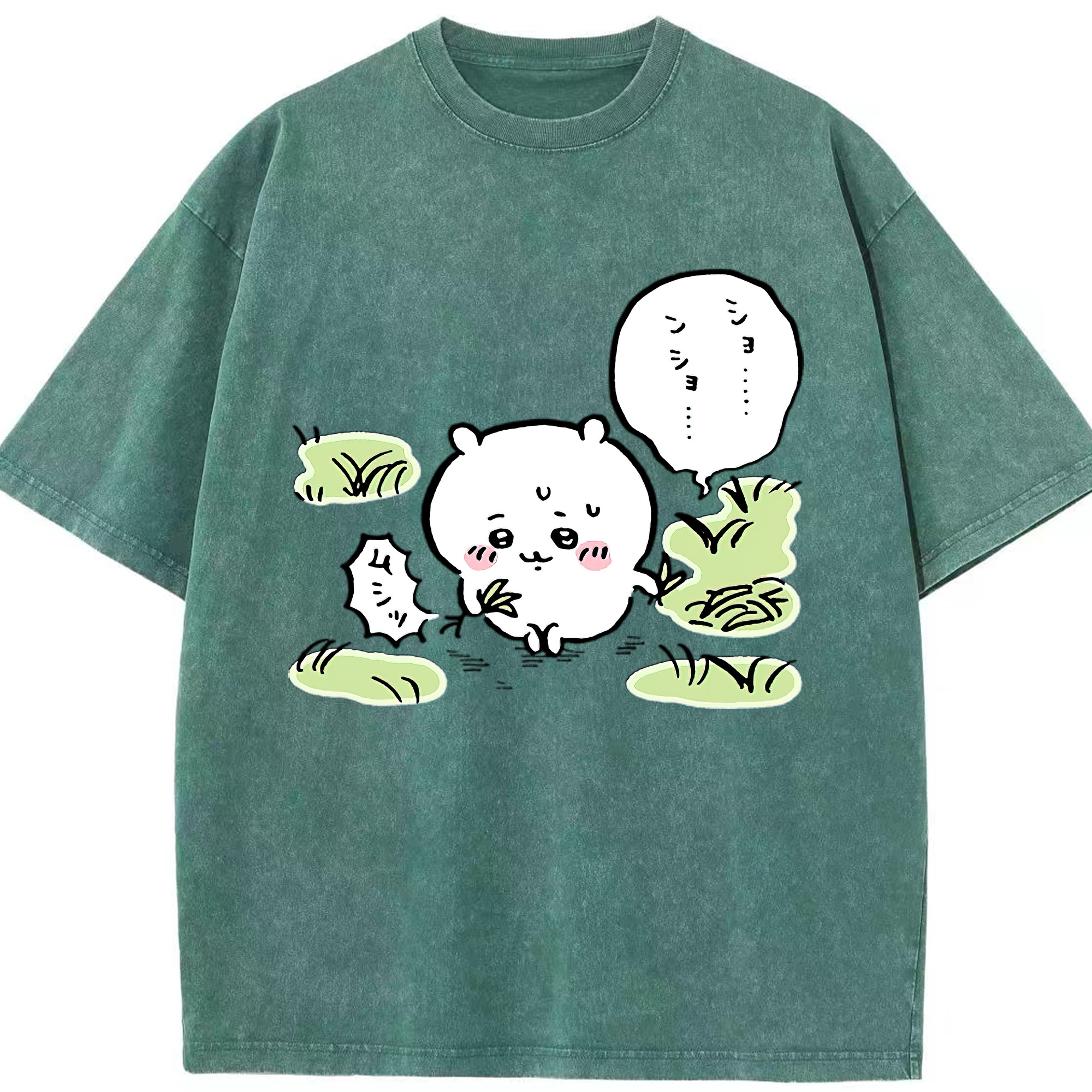 （画像用） ちいかわ ちいかわ Chii-kawa chiikawa 綿100% ヴィンテージ風 半袖Tシャツ（フロントプリント）